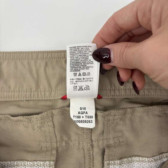 The North Face Convertible Outdoor Cargo Pants Womens Size 8 Tan Zip Off Leg - Picture 14 of 16